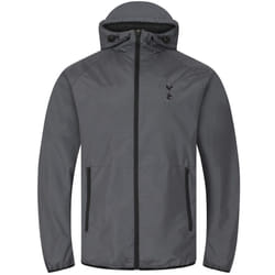 Tottenham Hotspur FC Official Football Gift Mens Shower Jacket Windbreaker - Grey Peak Hood, Large