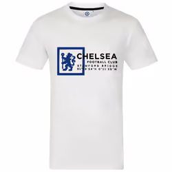 Chelsea FC Boys T-Shirt Graphic Kids OFFICIAL Football Gift - White, 8-9 Years
