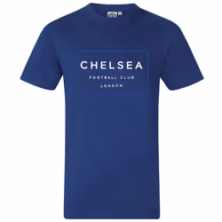 Chelsea FC Boys T-Shirt Graphic Kids OFFICIAL Football Gift - Navy Blue Sqaure, 12-13 Years