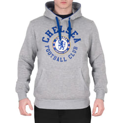 Chelsea FC Mens Hoody Fleece Graphic OFFICIAL Football Gift - Grey, Medium
