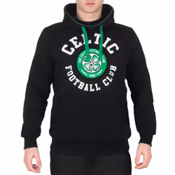 Celtic FC Mens Hoody Fleece Graphic OFFICIAL Football Gift - Black, Medium