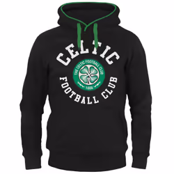 Celtic FC Mens Hoody Fleece Graphic OFFICIAL Football Gift - Black, Medium