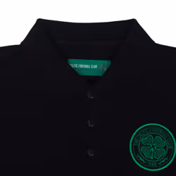 Celtic FC Mens Polo Shirt Crest OFFICIAL Football Gift - Black Single Crest, Medium