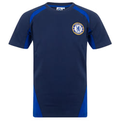 Chelsea FC Boys T-Shirt Cotton Panel Crest Kids OFFICIAL Football Gift - 6-7 Years