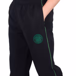 Celtic FC Boys Tracksuit Jacket & Pants Set Kids OFFICIAL Football Gift - Black Green, 8-9 Years