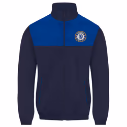 Chelsea FC Mens Tracksuit Jacket & Pants Set OFFICIAL Football Gift - Navy Blue, Large