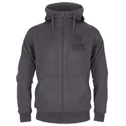 Celtic FC Mens Hoody Zip Fleece OFFICIAL Football Gift - Grey, Medium