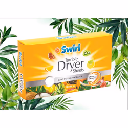 35 Swirl Tumble Dryer Sheets Tropical Fabric Conditioner Laundry Aid