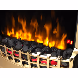 Dimplex Optiflame CHT20X-BR Cheriton Deluxe Brass Indoor Freestanding fireplace Electric