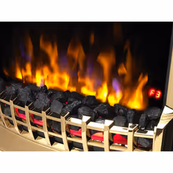 Dimplex Optiflame CHT20X-BR Cheriton Deluxe Brass Indoor Freestanding fireplace Electric