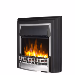 Dimplex Optiflame CHT20X-CH Cheriton Deluxe Chrome, Freestanding fireplace, Open, Electric, Chrome, Indoor, Optiflame