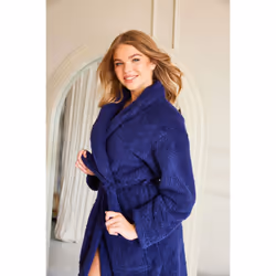 TURTLE Women Solid Robes Nightdress Summer Loungewear Bathrobes Robe - XL, Navy Robe