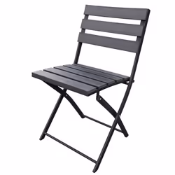Solback Grey Bistro Set - Solback 3 Piece Polywood Table and Chair Bistro Set