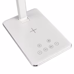 White Desk Lamp with Wireless & USB Phone Charger