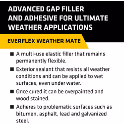 Everbuild WEACL-EB Everflex Weather Mate - Gap Filler and Adhesive, Clear, 295 ml