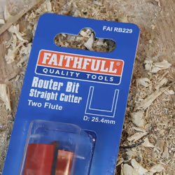 Faithfull Router Bit Tc Two Flute 25.4Mm 1/2Shank