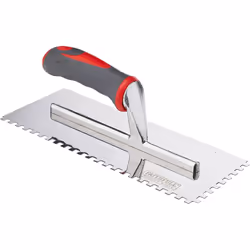 Faithfull SGTNOT6SS Soft Grip Notched Trowel Stainless Steel 11 x 4 1/2-inch