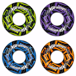 Bestway Large 47" Inflatable Turbo Extreme Swim Ring Rubber Tube Beach Lilo Pool Float - Set of 4 Assorted