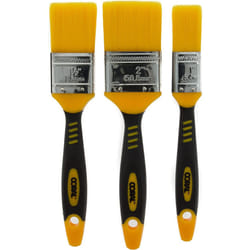 Coral Zero Paint Brushes with Bristle Paintbrush Heads 3 Piece Set