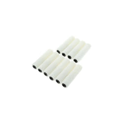 41739 Paint Mini Roller Cover with a Velour Sleeve Fabric 4 inch 10 Piece Pack Set, White, 4" pcs, Set of 10