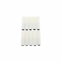 41739 Paint Mini Roller Cover with a Velour Sleeve Fabric 4 inch 10 Piece Pack Set, White, 4" pcs, Set of 10