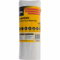 Coral Essentials Poly Dust Sheet Roll 50 x 2m - White