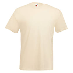 Fruit Of The Loom Mens Valueweight Short Sleeve T-Shirt - L, Natural
