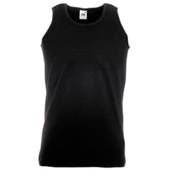 Fruit Of The Loom Mens Athletic Sleeveless Vest / Tank Top - L, Black