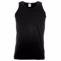 Fruit Of The Loom Mens Athletic Sleeveless Vest / Tank Top - XL, Black