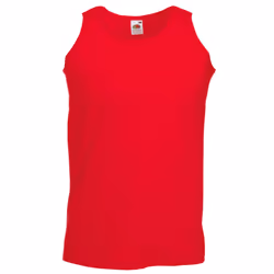 Fruit Of The Loom Mens Athletic Sleeveless Vest / Tank Top - XL, Red