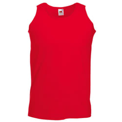 Fruit Of The Loom Mens Athletic Sleeveless Vest / Tank Top - XL, Red