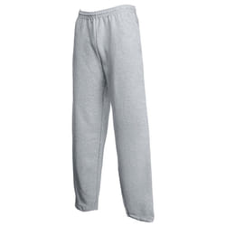 Fruit Of The Loom Mens Open Hem Jog Pants / Jogging Bottoms - S, Heather Grey