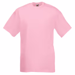 Fruit Of The Loom Mens Valueweight Short Sleeve T-Shirt - 2XL, Light Pink