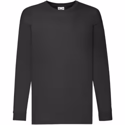 Fruit Of The Loom Childrens/Kids Long Sleeve T-Shirt - 14-15, Black