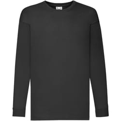 Fruit Of The Loom Childrens/Kids Long Sleeve T-Shirt - 14-15, Black
