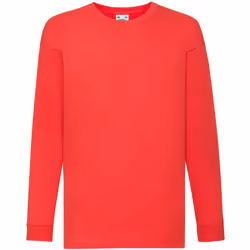 Fruit Of The Loom Childrens/Kids Long Sleeve T-Shirt - 9-11, Red