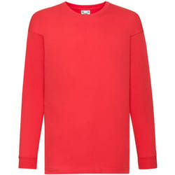 Fruit Of The Loom Childrens/Kids Long Sleeve T-Shirt - 14-15, Red