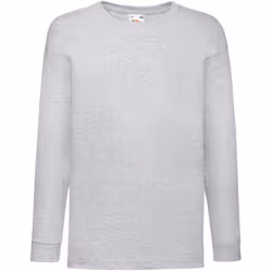 Fruit Of The Loom Childrens/Kids Long Sleeve T-Shirt - 5-6, Heather Grey