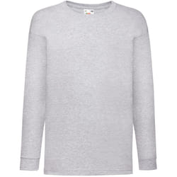 Fruit Of The Loom Childrens/Kids Long Sleeve T-Shirt - 5-6, Heather Grey
