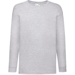 Fruit Of The Loom Childrens/Kids Long Sleeve T-Shirt - 9-11, Heather Grey