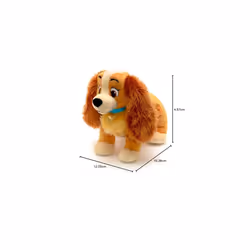 Disney Store Official Lady Plush from Lady and The Tramp - 11 Inches  Authentic Soft Toy Figure  Iconic Movie Character  for Kids & Collectors  Premiu