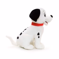 Official Lucky Medium Soft Toy, 101 Dalmatians, 32cm/12â, Iconic Cuddly Toy Character Features Embroidered Face Detail, Soft-Feel Fur, Red Fabric