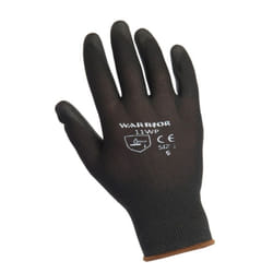 Warrior Black PU Grip Gloves Per/12 Size: 7