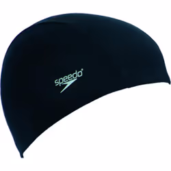 Speedo Junior Adult Polyester Swimming Cap - 6 To 14 Years - Various Colours New (2020) - Junior, Black