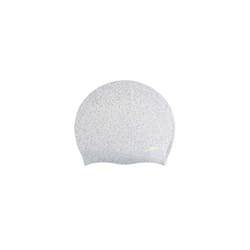 Women's Recycled Swimming Cap Swimming Cap, Grey/Bright zest, One Size