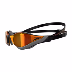 Unisex Adult Fastskin Pure Focus Swimming Goggles, Black/Cool Grey/Fire Gold, One Size