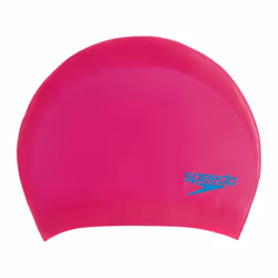SPEEDO Junior Long Hair Cap Hat Youth Unisex Begonia Pink/Lapis Blue