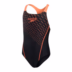 Speedo Swimming Costume Girls Medley Logo ECO Medalist Swimsuit - 5-6