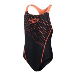 Speedo Swimming Costume Girls Medley Logo ECO Medalist Swimsuit - 5-6