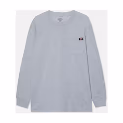 Dickies Pocket Long Sleeve Cotton Men's Grey T-Shirt - Not Specified, XL